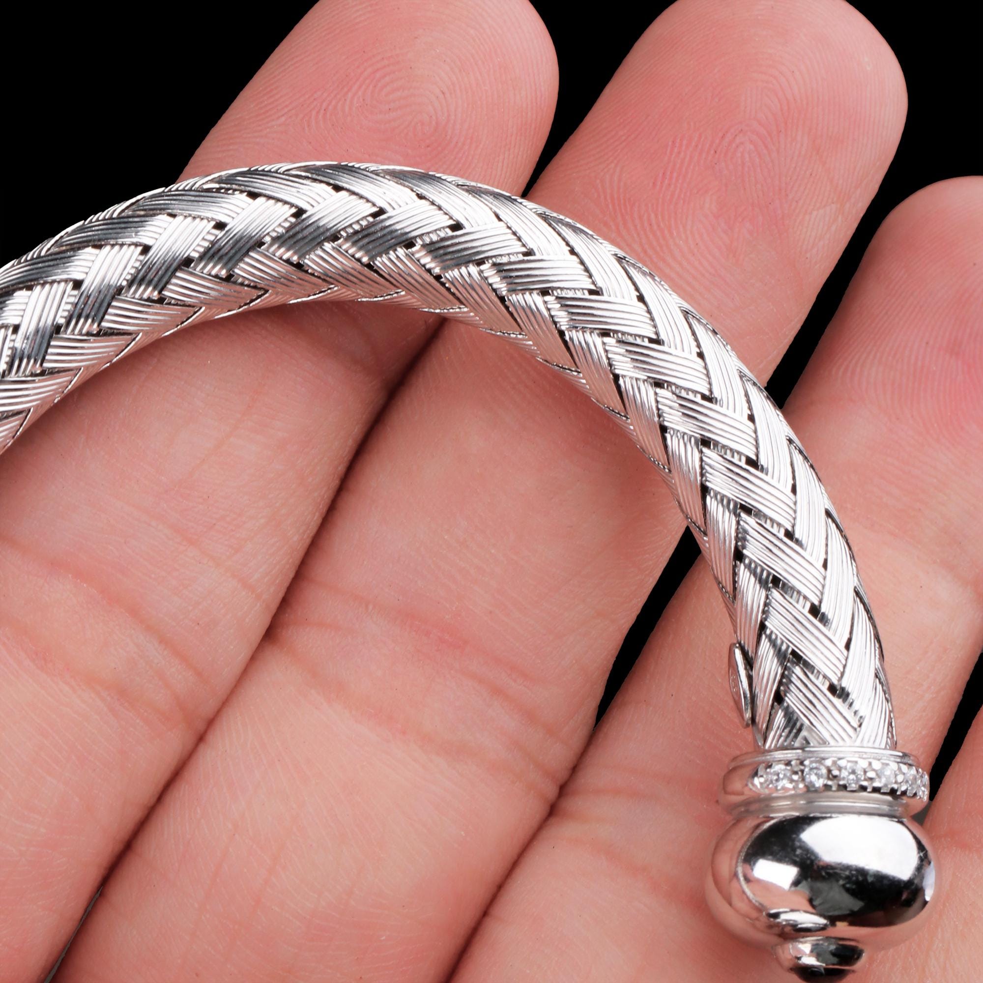Rope Twist Sterling Silver Bangle 925 Silver Bracelet - Etsy