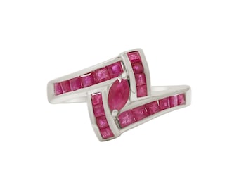 Rubin Edelstein-Ring: 925 Sterling Silber