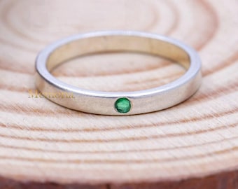 Handmade Jewelry Ring, Emerald Ring, 925 Serling Silver Ring, Green Onyx Gemstone Ring, Silver Ring, Silver Jewelry Ring, Birthday Gift