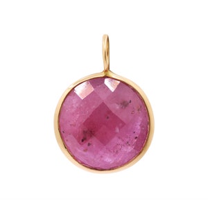 Ruby Gold Pendant, 9k Yellow Gold Pendant, Statement Ruby Pendant, Boho Ruby Pendant, Ruby Gold Pendant, Valentine Gift