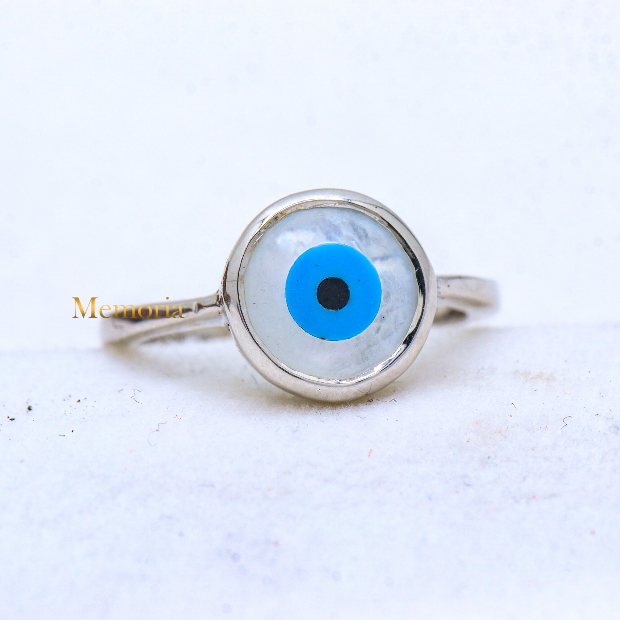 充実の品 Eye Evil Minimalist Ring, Eye Evil Ring, Silver Sterling 925 アクセサリー