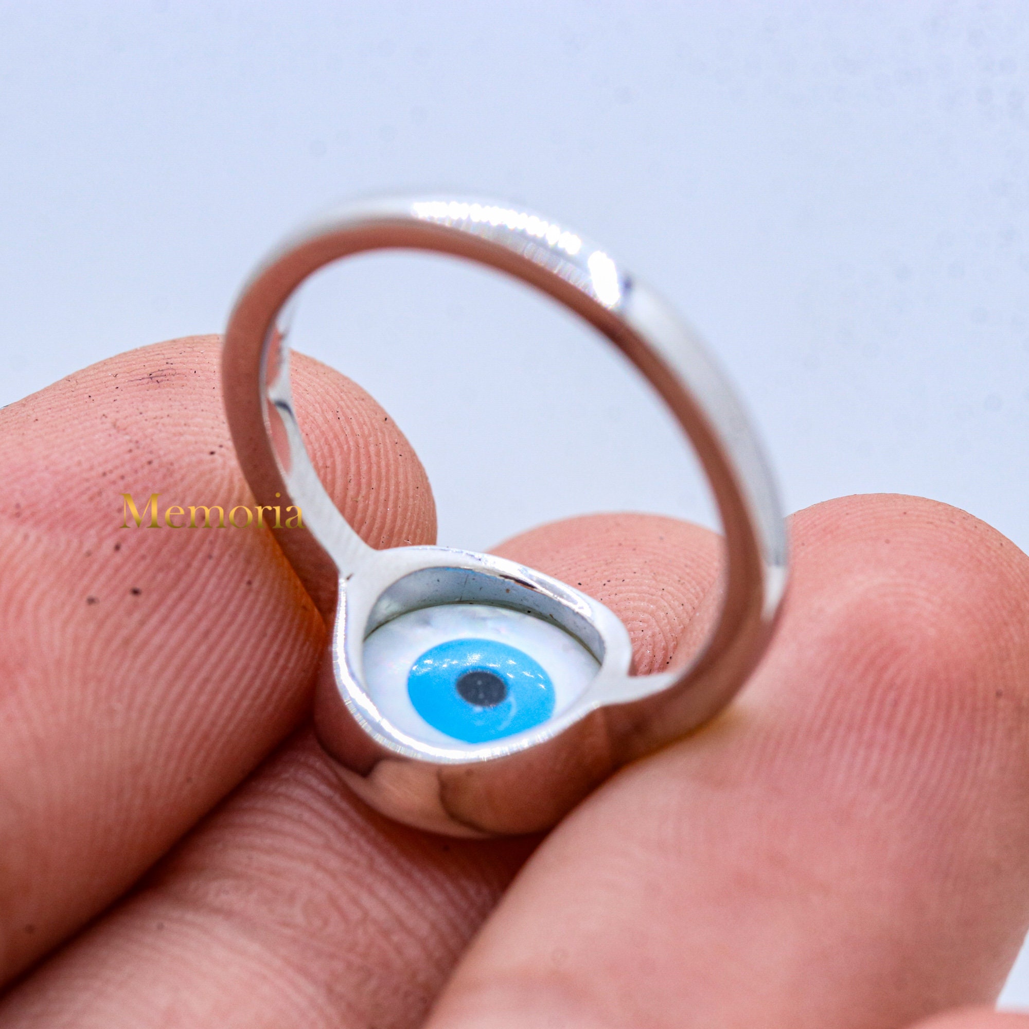 【楽ギフ_包装】 Ring, Eye Evil Minimalist Ring, Eye Evil 925 Silver Sterling アクセサリー