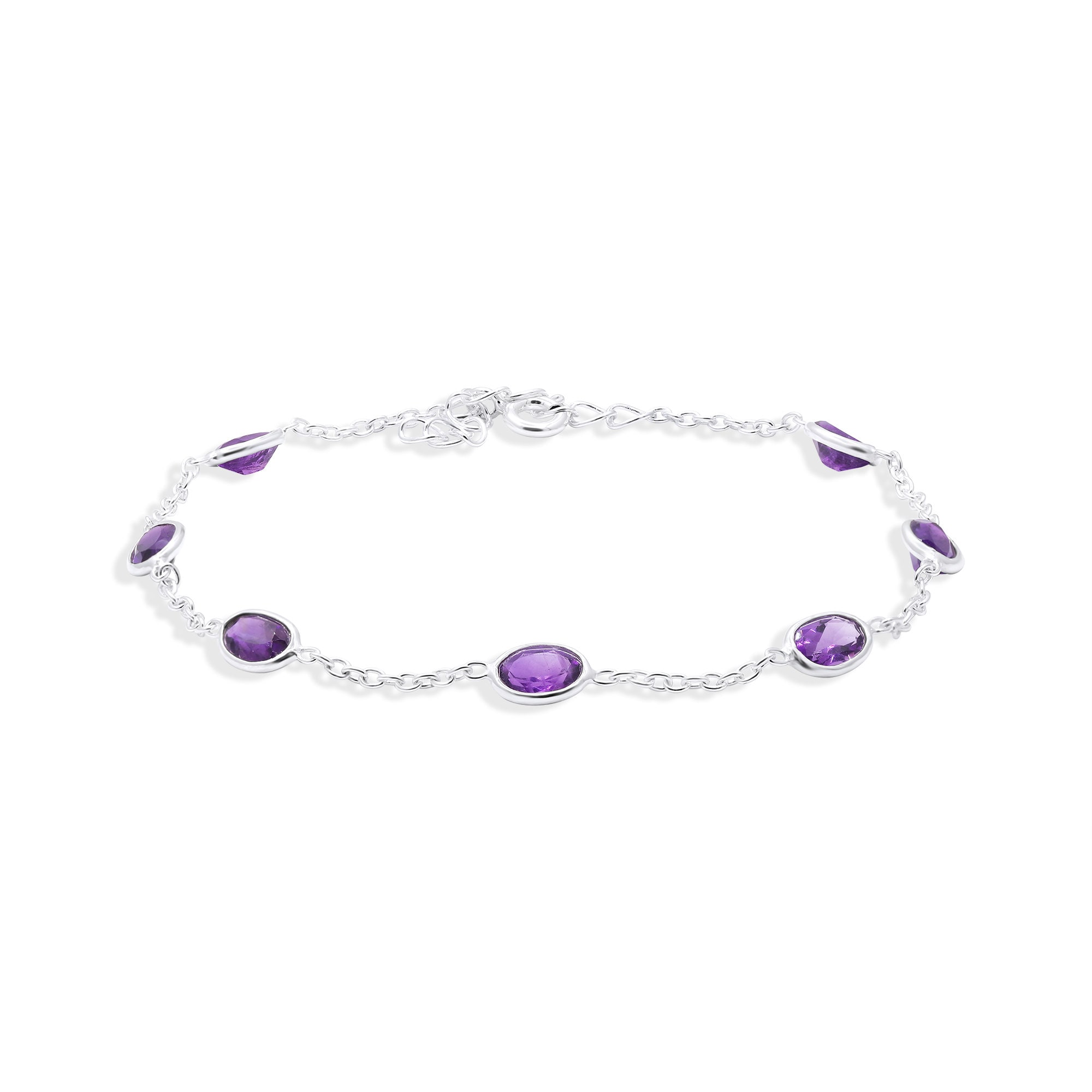 Antique Amethyst Bracelet, 925 Sterling Silver Jewelry, Charming Birthday Gift For Women And Girls, Amethyst Bracelet, valentine day