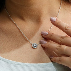 Cubic Zircon Necklace, 925 Sterling Silver Necklace, Layering Necklace, Dainty Silver Necklace, Minimalist Jewelry, Tiny Necklace for Women