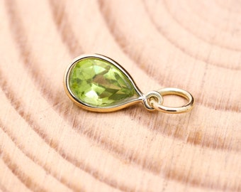 Peridot Gemstone Pendant, 14k Yellow Gold Pendant, Peridot Gemstone Pendant, Gold Jewelry Pendant, Pendant,  Birthday Gift