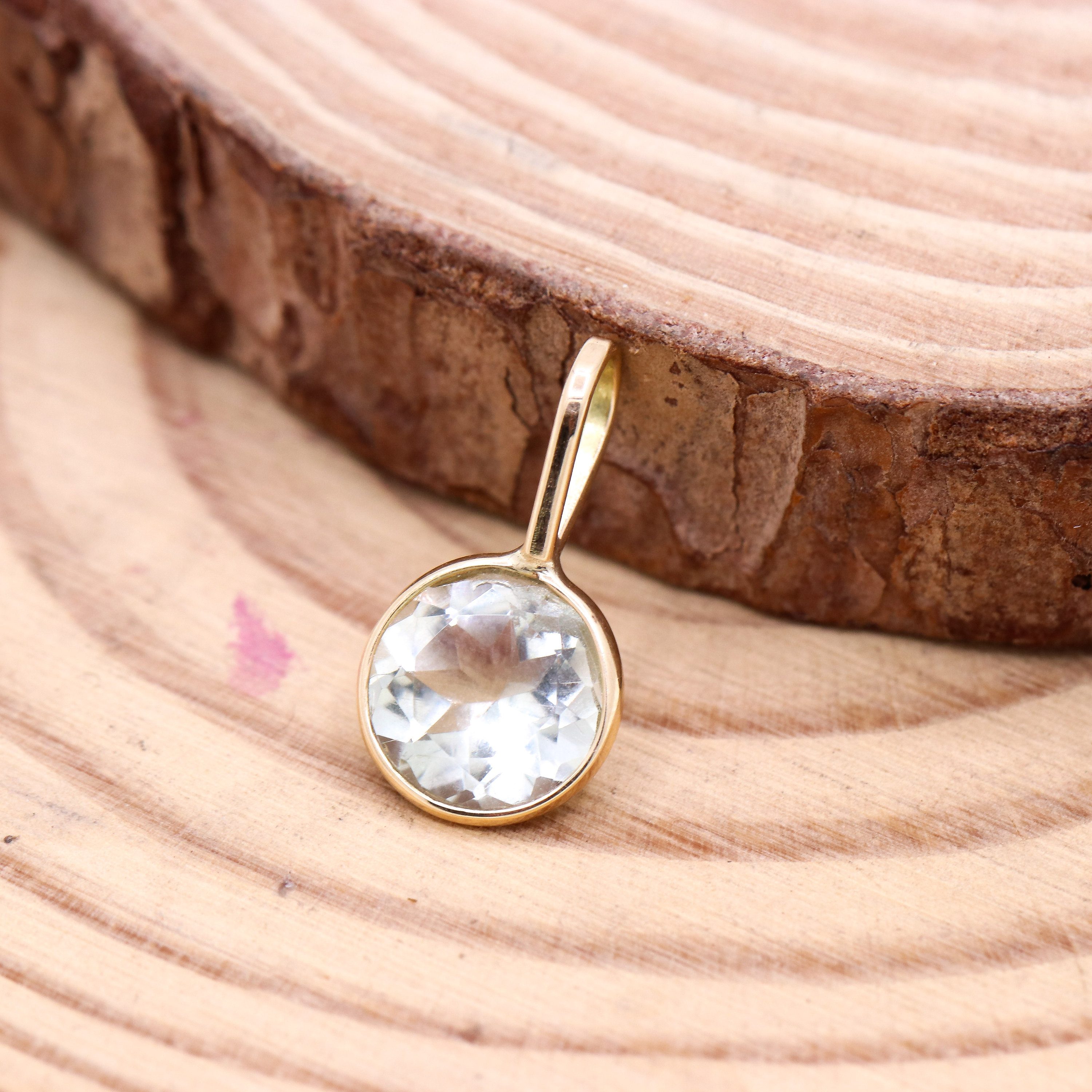 Dainty Green Amethyst Pendant, 14k Yellow Gold Pendant, Tiny Gemstone Pendant, Amethyst Necklace Pendant, Minimalist Jewelry, Birthday Gifts