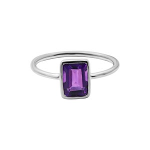Purple Amethyst Gemstone Ring, Amethyst Silver Ring, 925 Sterling Silver Ring, Handmade Jewelry Ring, Amethyst Gemstone Ring, Birthday Gift