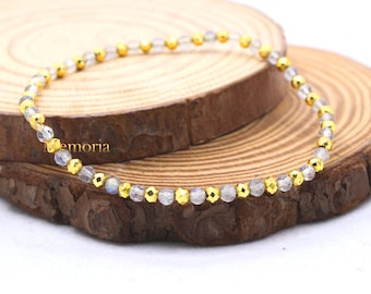 Fine Quality Moonstone Gemstone Beaded Bracelet