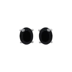 Black Onyx Earrings, 925 Sterling Silver Studs, Black Onyx Studs Earrings, Minimalist Onyx Studs Earrings, Women&#39;s Jewelry, Birthday Gifts