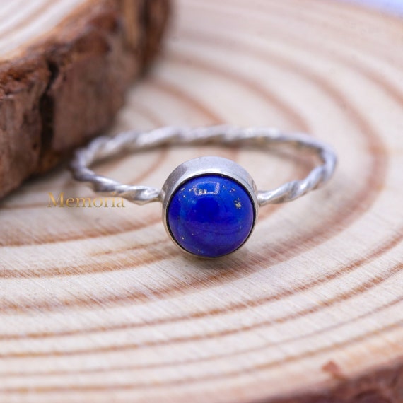 Silverandgem Plain Collet Natural 925 Sterling Solid Silver Silver Lapis  Lazuli Ring Price in India - Buy Silverandgem Plain Collet Natural 925  Sterling Solid Silver Silver Lapis Lazuli Ring Online at Best