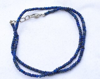 Collana Artigianale Jeweloporium In Argento 925 Con Lapislazzuli, Onice, Cristallo E Granato, Pietre Naturali, Regalo Donna