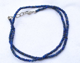 Collana Artigianale Jeweloporium In Argento 925 Con Lapislazzuli, Onice, Cristallo E Granato, Pietre Naturali, Regalo Donna
