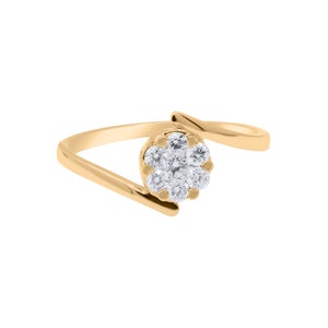 White Diamond Ring, Solitaire Diamond Jewelry Ring, 18k Yellow / Rose/ White Gold Ring, Diamond Jewelry Ring, Proposal  Ring, Birthday Gift