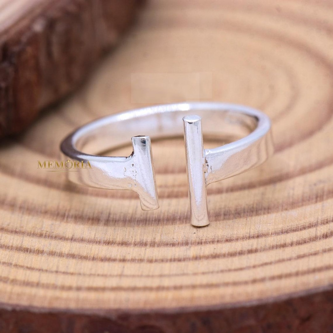 Open Cuff Rings 925 Sterling Silver Open Cuff Ring: Minimalist Stacking Band - Etsy