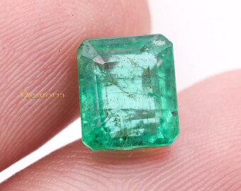 Piedra preciosa semipreciosa suelta de esmeralda verde