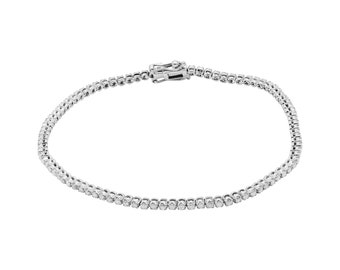 18k Weißgold Diamant Armband, Tennisarmband