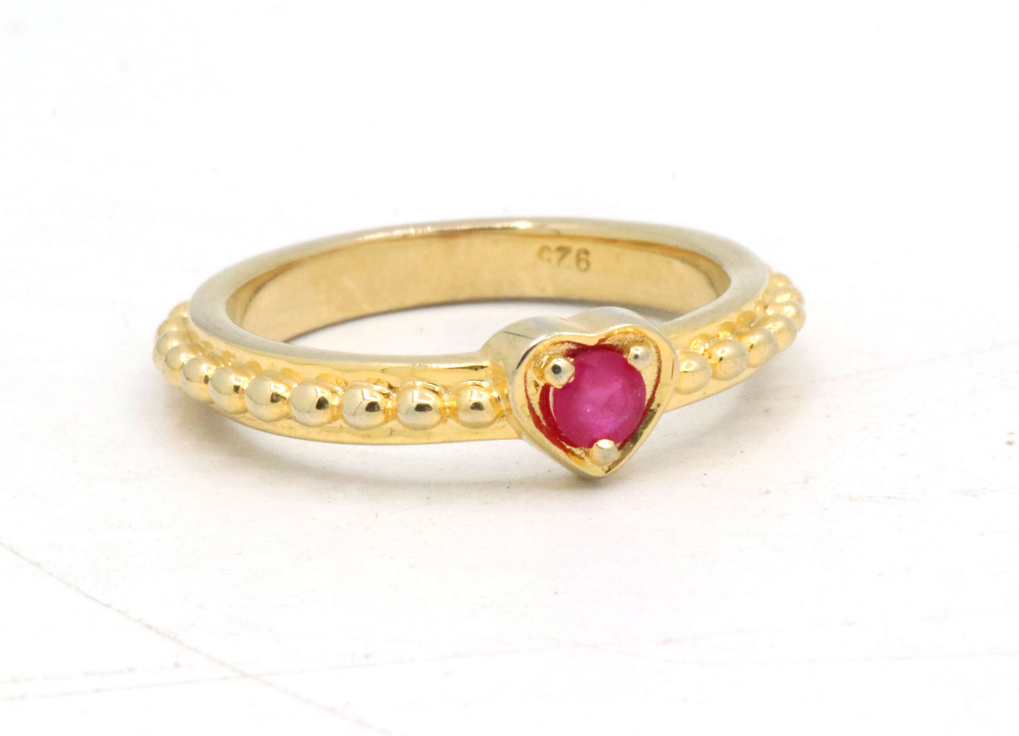 Heart Shape Ruby Ring Natural Ruby Gemstone Ring Red Ruby | Etsy