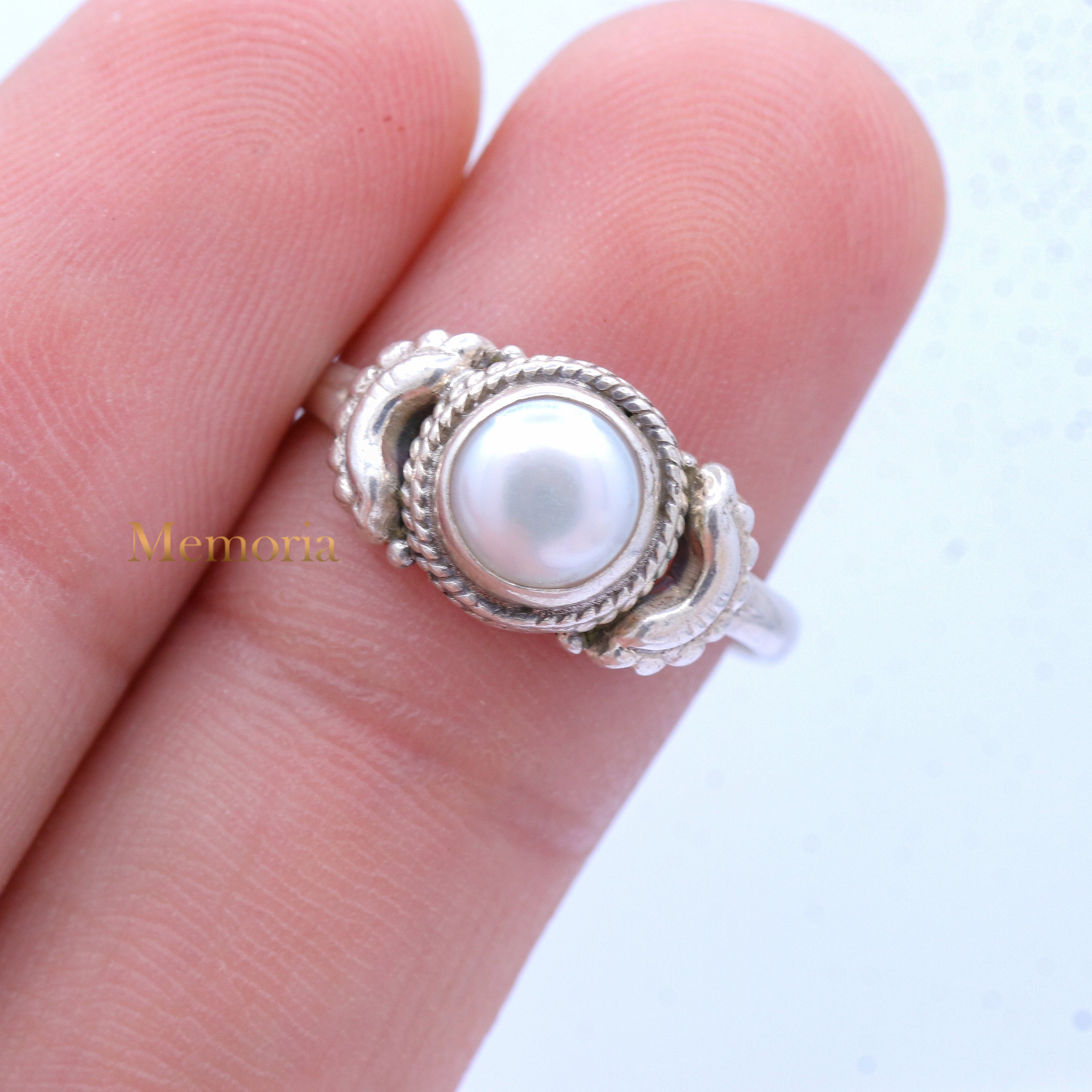 Mother Of Pearl Stone Rings For Men
