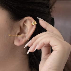 925 Sterling Silver Ear Cuff Earrings, Three Bar Ear Cuff Earrings, Trending Cuff, Minimalist Style Cuff, Tiny Cuff, Perfect Gift for Her