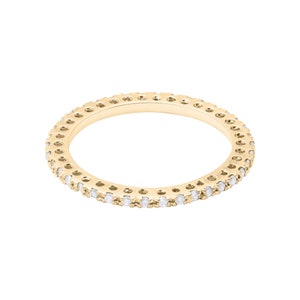 18k Yellow Gold Ring, Gold Diamond Jewelry Ring, Eternity Band ring, Diamond Eternity Band Ring, Stackable Diamond Jewelry Ring