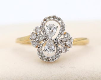 18k Yellow Gold Diamond Ring
