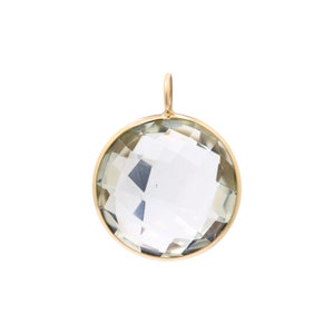 Green Amethyst Pendant, 9k Yellow Gold Pendant, Classic Amethyst Pendant, Statement Gold Pendant, Yellow Gold Pendant, Birthday Gift