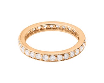 14k Rose Gold Diamond Eternity Band Ring