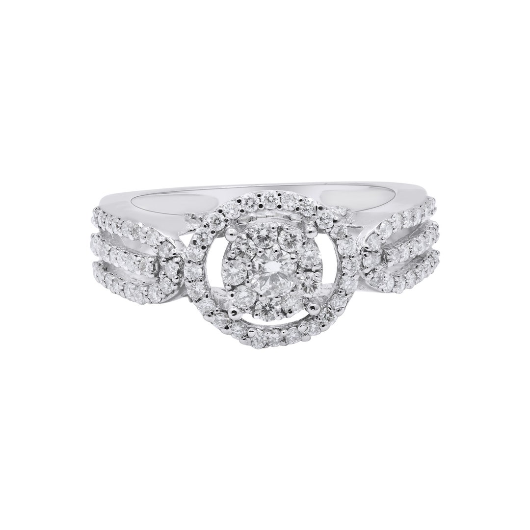 Antique Pretty Diamond Rings, 18k Gold Cluster Rings, Engagement Ring ...
