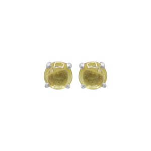 Yellow Sapphire Stud, 9k White Gold Stud, Tiny Sapphire Stud Earring, Sapphire Earring, Minimalist Stud Earring, Birthday Gift