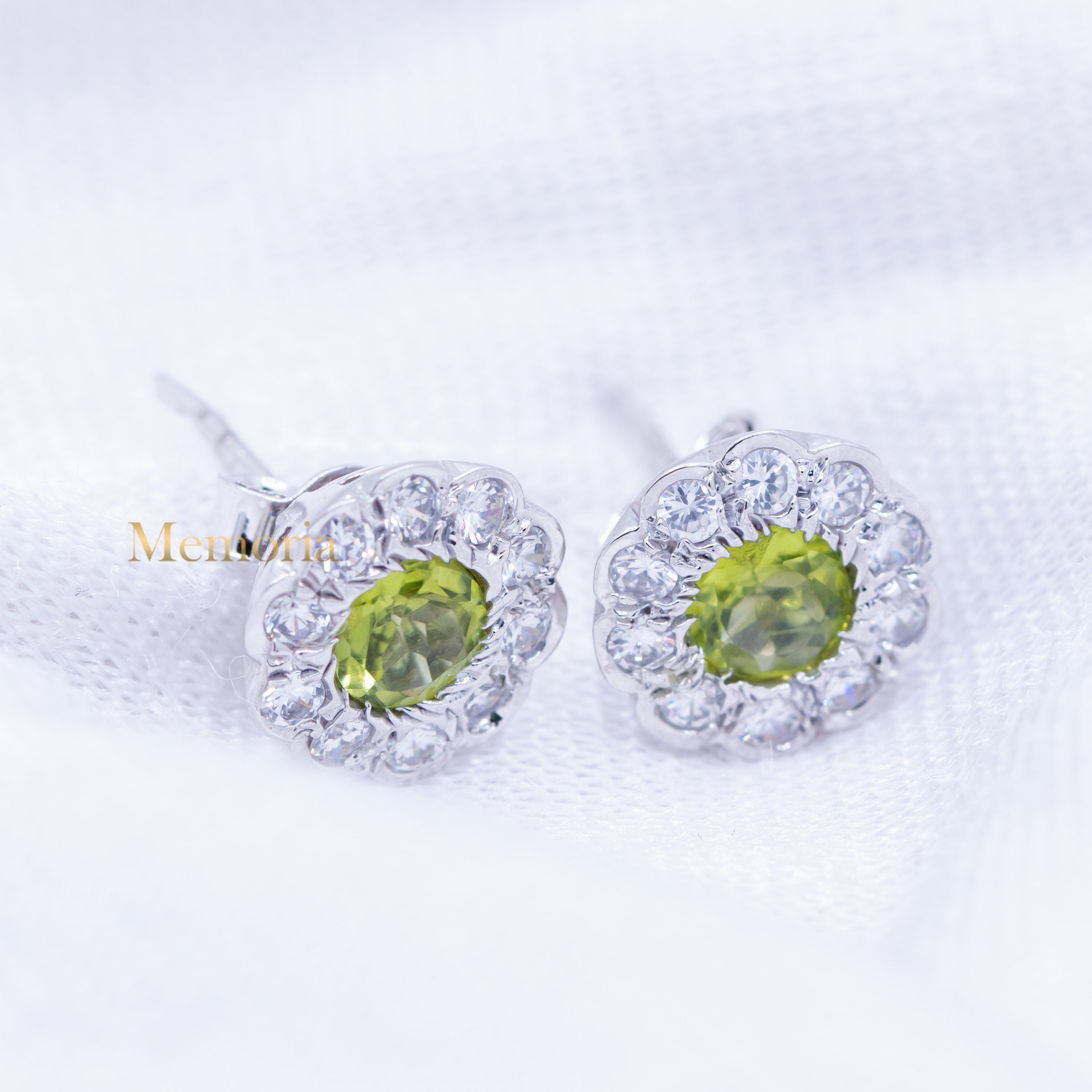 Peridot Argento Sterling 925 Gemma Orecchini/Borchie-Regalo - Foto 2