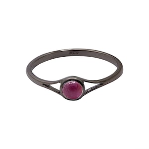 Genuine Ruby Ring,925 Sterling Silver Ring-Red Ruby Gemstone Ring-Minimalist Ruby Ring-Handmade Ruby Ring-Boho Ruby Ring, Birthday Gift