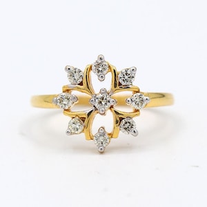 Fabulous Designer 18k Yellow Gold Ring, Diamond Gold Ring, Gold Jewelry Ring, Diamond Ring, Statement Ring, Anniversary Gift