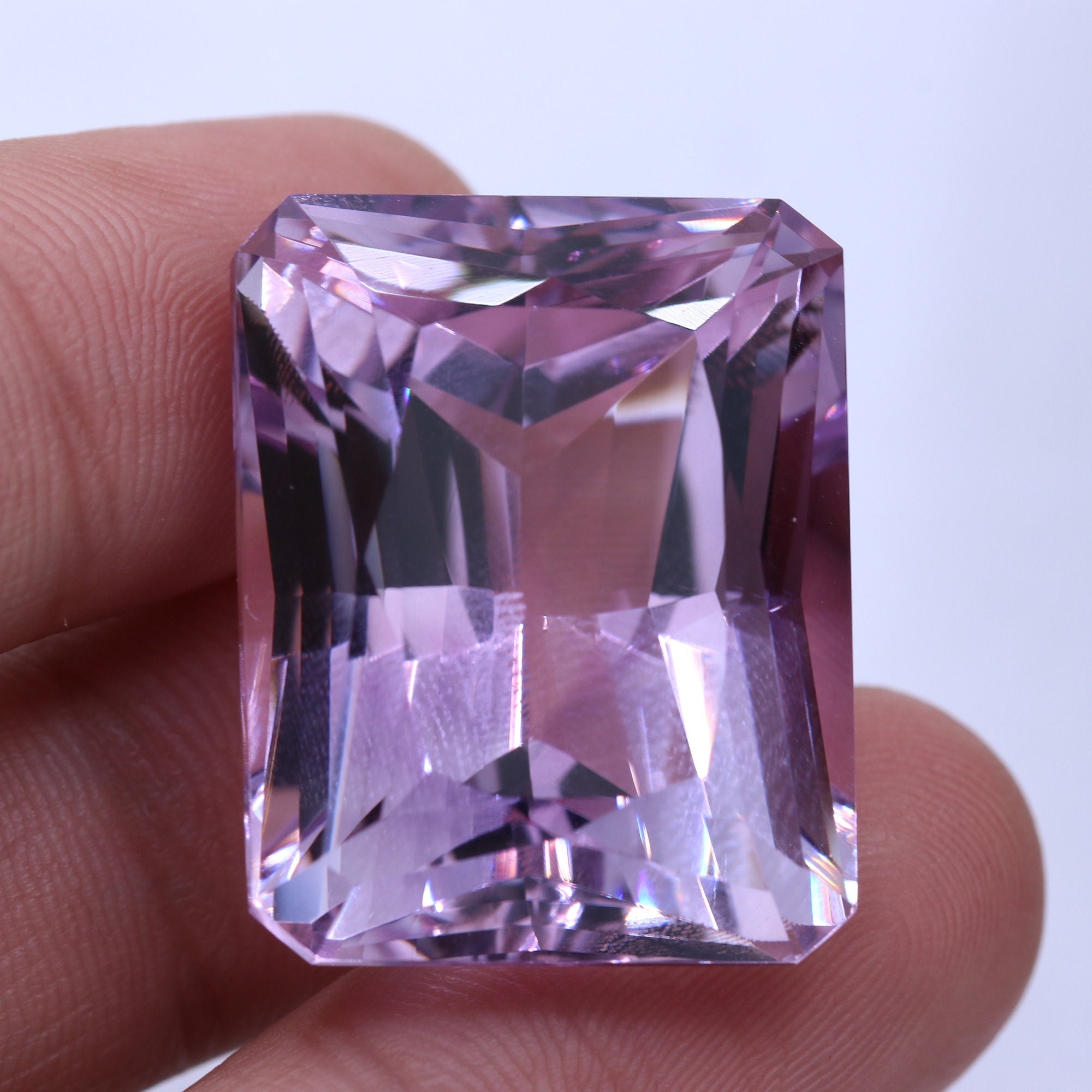 Amethyst Gemstone, Purple Amethyst 27x22 mm 72.25 CT Loose Gemstone, Radiant Faceted Amethyst, Precious Amethyst Cut Stone, Jewelry Making
