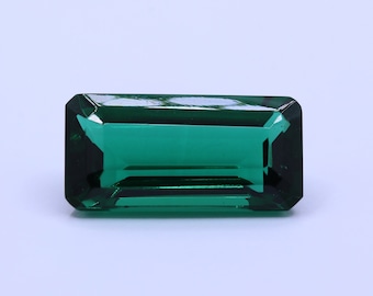 Handmade Green Tourmaline, Tourmaline Gemstone, Faceted 21x11 mm Gemstone Tourmaline, Tourmaline Faceted Stone, Halloween Gift