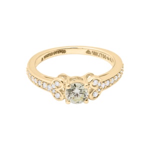 Diamond Promise Ring, Half Eternity Diamond Ring, 18k Yellow Gold Ring, Unique Diamond Ring, Diamond Jewelry Ring, Anniversary Gift