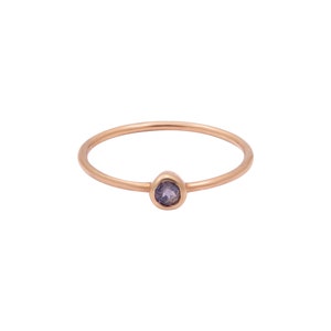 9k Gold Blue Sapphire Ring, Round Cut Sapphire Ring, Dainty Sapphire Ring, Minimalist Sapphire Ring, Vintage Sapphire Ring, Tiny Gold Ring