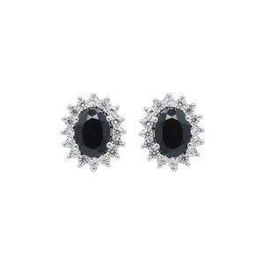 Echte zwarte onyx-stekers, zirkonia en zwarte onyx edelsteenstekers voor vrouwen, handgemaakte boho zwarte onyx-stekers voor haar, verlovingsstekers, cadeau
