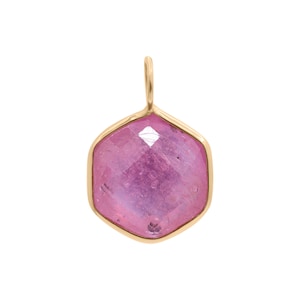 Pink Tourmaline Gemstone Pendant, Gemstone Jewelry Pendant, 18k Yellow Gold Jewelry Pendant, Tourmaline Gemstone Pendant, Birthday Gift