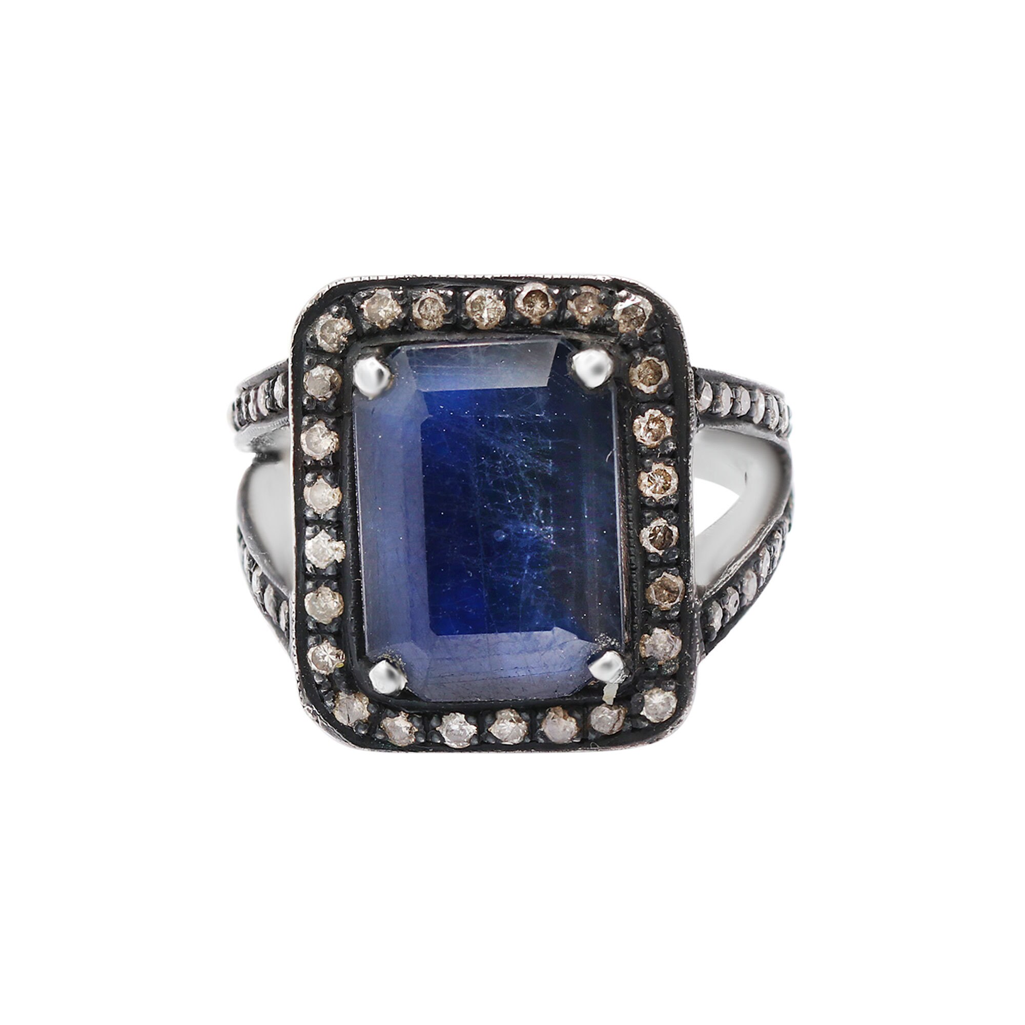 ブルーサファイア ダイヤモンドリング SA 1.03ct D 0.635ct G
