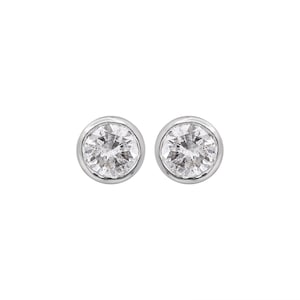 Minimalist Diamond Earring, Diamond Stud Earrings, Diamond Jewelry Earring, 14k Yellow Gold Earrings, Bridesmaid Diamond Earring