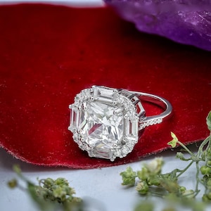 Cubic Zircon Silver Ring, 925 Sterling Silver, Promise Silver Ring, Engagement Cubic Zircon Ring, Handmade Women&#39;s Ring, Anniversary Gift