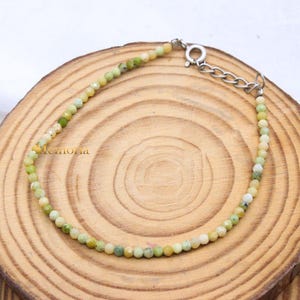Green Opal Bracelet, Opal Beaded Bracelet, Dainty Opal Bracelet, Minimalist Bracelet, Delicate Gemstone Bracelet For Women, Birthday Gift
