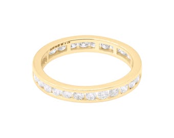 18k Gold White Diamond Eternity Band Ring