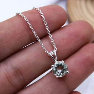 Green Amethyst Gemstone Pendant, 925 Sterling Silver Pendant, Amethyst Gemstone Pendant, Green Amethyst Pendant, Silver Pendant, Gifts