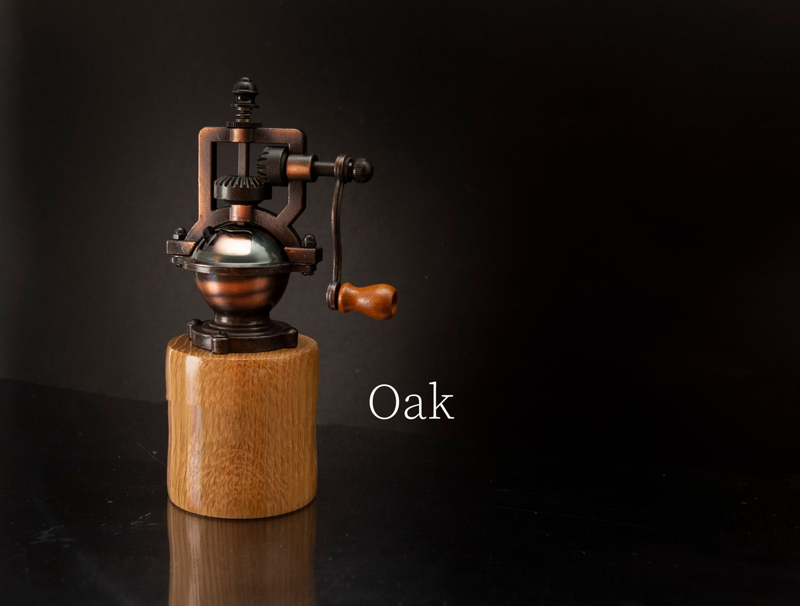 Oak Pepper Grinder Antique Peppermill Cooking Gift for Dad Etsy