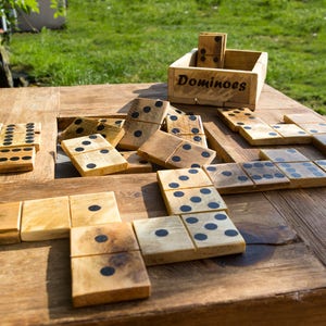 Wooden domino Dominoes set Outdoor game Family outdoor game, made from Recycled pallet wood, Eco friendly games image 1