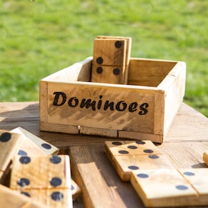 Wooden domino Dominoes set Outdoor game Family outdoor game, made from Recycled pallet wood, Eco friendly games image 2