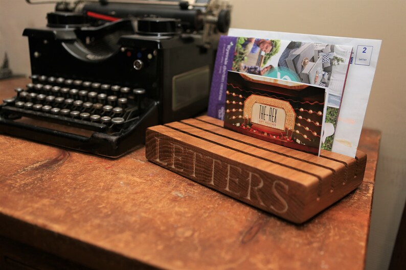 Oak Letter Rack Oak Post Tray Office Desk Organiser Etsy
