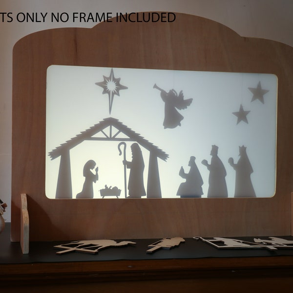 Shadow Puppet Sets, The Nativity story Puppets, Christmas shadow puppets, Marionette theatre, Tabletop theatre