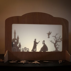 Shadow puppet theatre, Shadow puppets, Wonderful Story telling aid, Educational toy to inspire Creative play, Wooden play set image 2